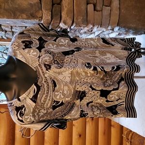 VENUS PAISLEY PRINT SIDE TIE XL BLOUSE